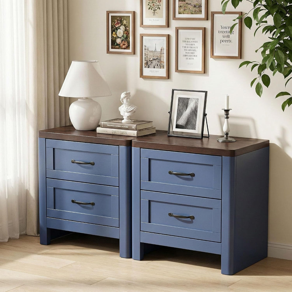 Farmhouse Dresser and Nightstand Sets 3 Piece,Bedroom Furniture Set, 7 Drawer...