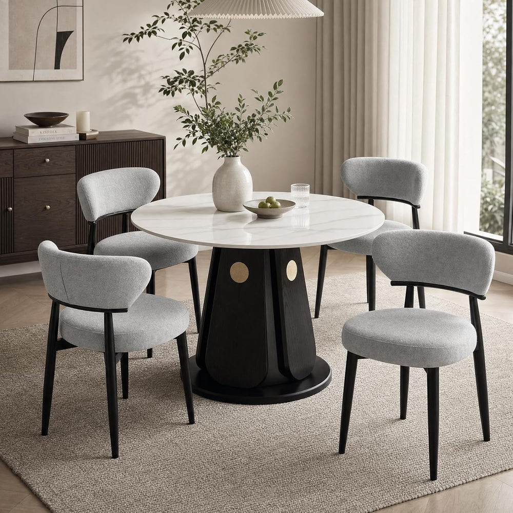 Dining Chairs Set of 4, Modern Upholstered Fabric Dining Chairs
