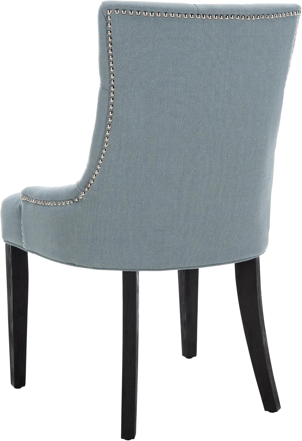SAFAVIEH Home Collection - Abby Sky Blue Upholstered Dining Chair, Button Tuf...