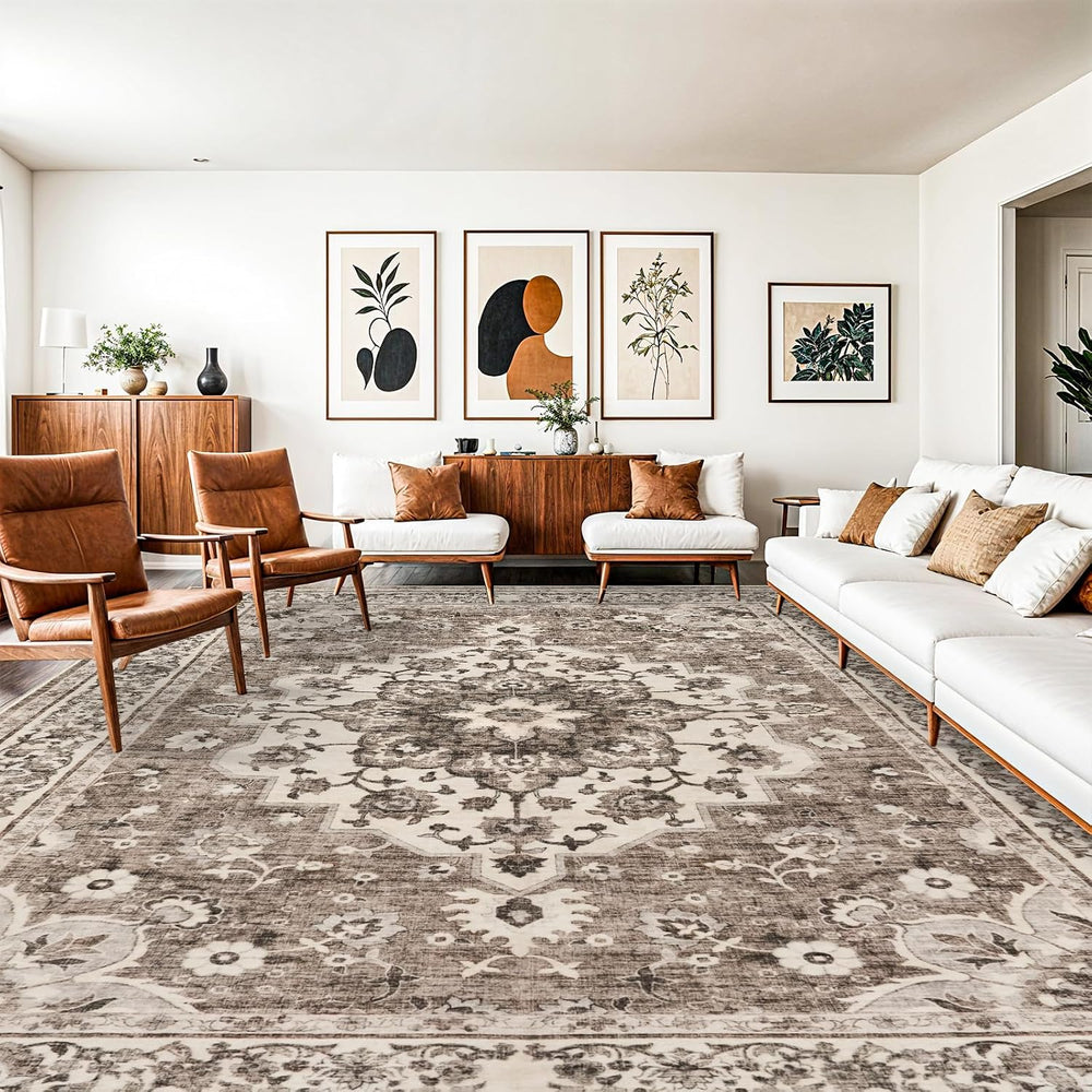 Soft 10x14 Area Rug: Large Rugs for Living Room Soft Stain Resistant Carpet