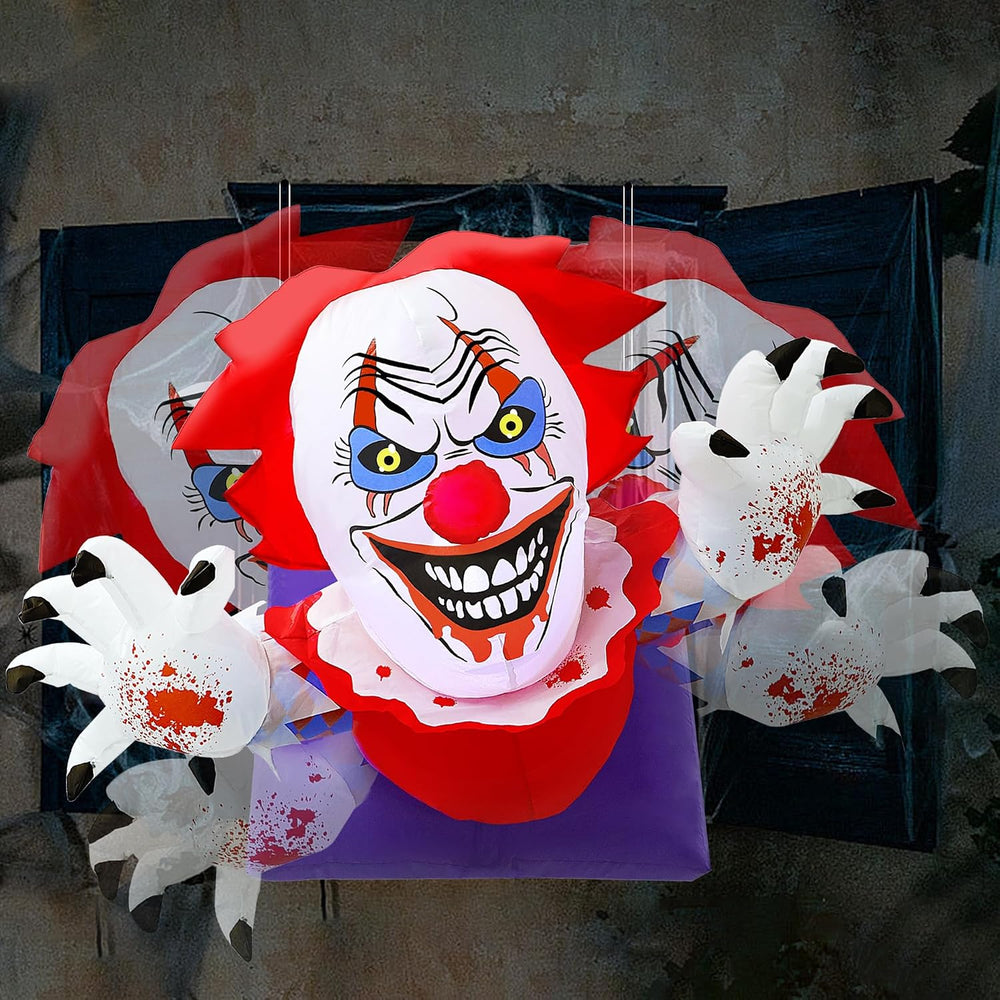 Lulu Home 4.1FT L Halloween Inflatable Clown Decoration