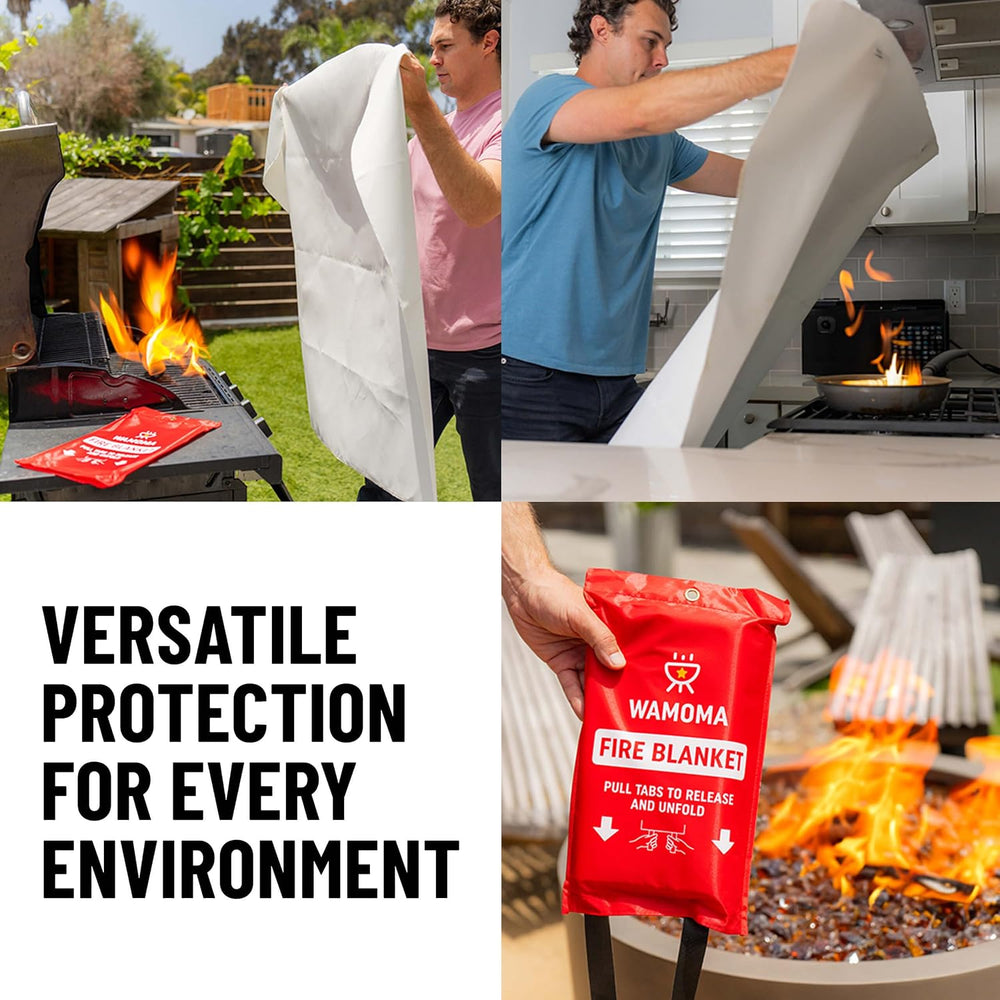 Fire Suppression Blanket - Waterproof, Oil-Resistant, Fiberglass Fire Blanket...