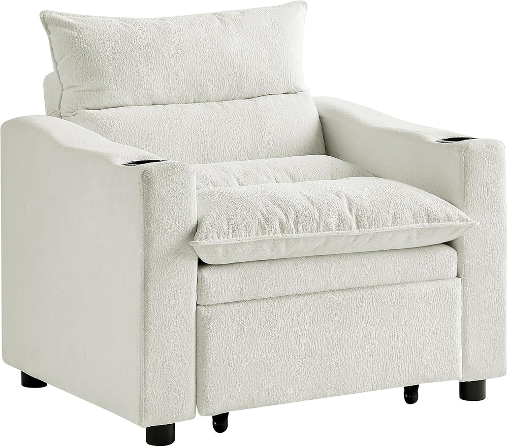 Eafurn 3-in-1 Convertible Sleeper Chair Bed Recliner Daybed w/Adjustable Back...