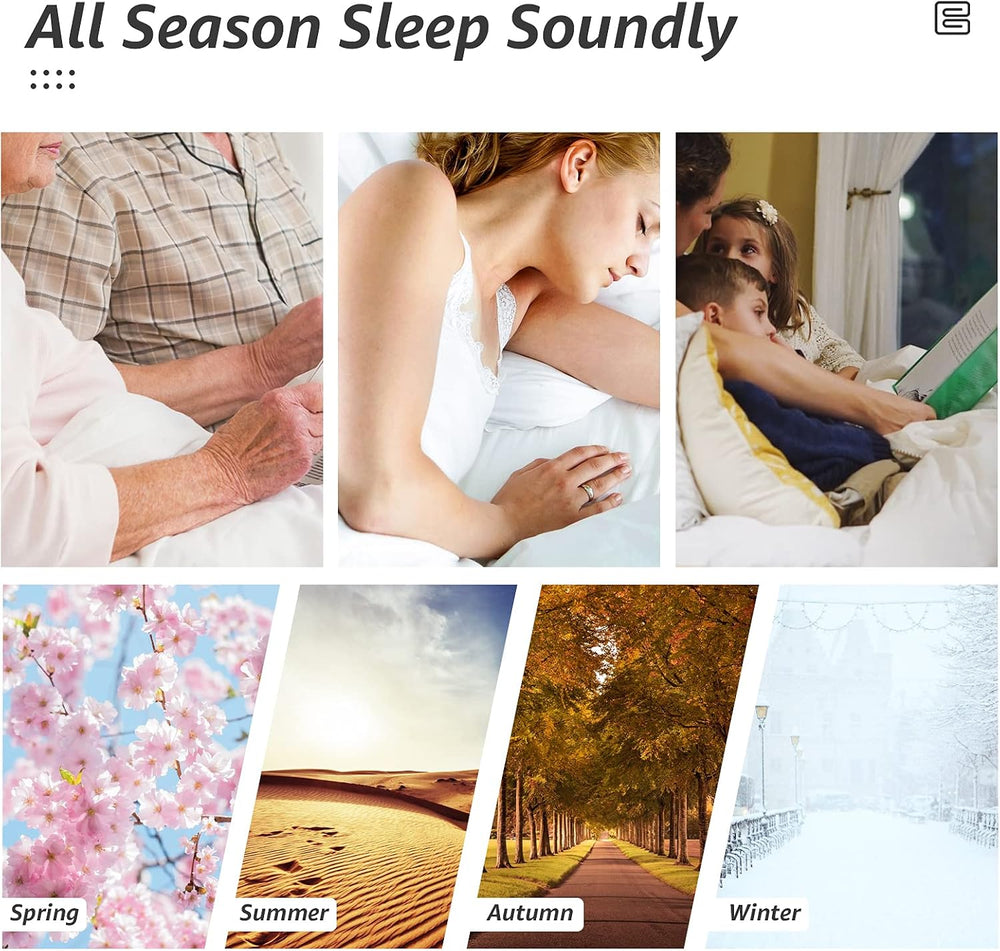 All Season Full Size Bed Comforter - Cooling Down Alternative Quilted Duvet I...