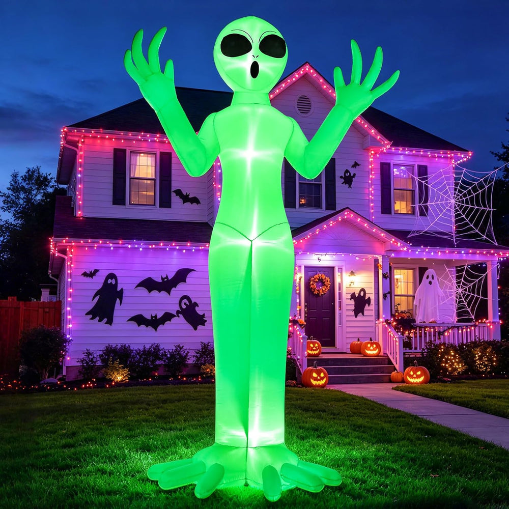 Halloween Inflatables Alien Outdoor Decoration 10FT Giant Alien Yard Dรฉcor