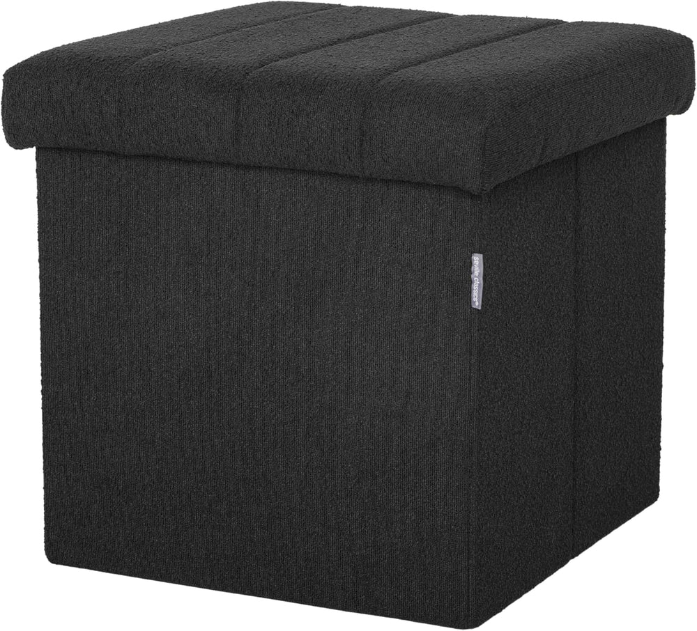 Seville Classics Cushioned Fabric Ottoman Hidden Storage Chest Footrest Chair...