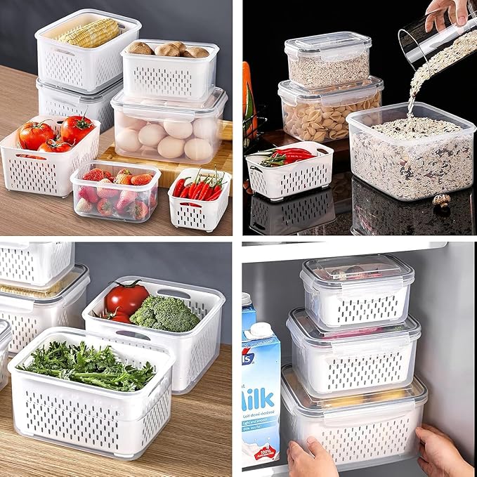 Large Fridge Food Storage Container Set
