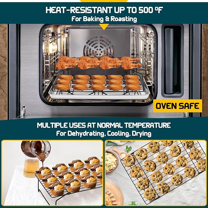 P&P CHEF Cooling Rack, 5-Tier Stainless Steel Stackable Baking Cooking Racks