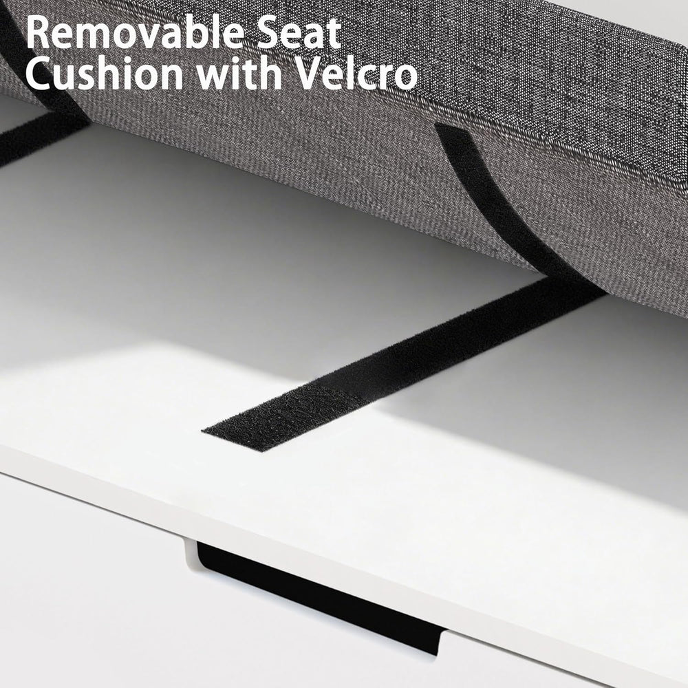 L-Shaped Corner Storage Bench Compartments & Cushioned Seat, Kitchen Brea...