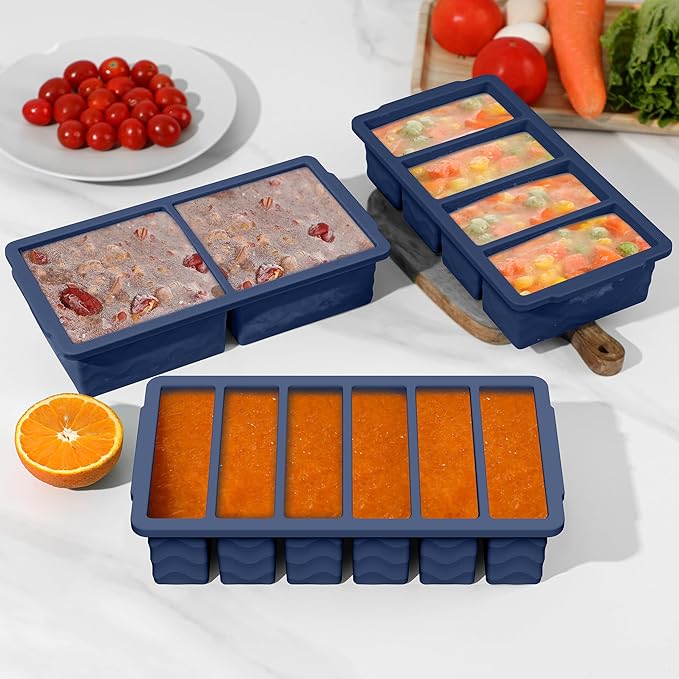 3-Pack Silicone Freezer Trays