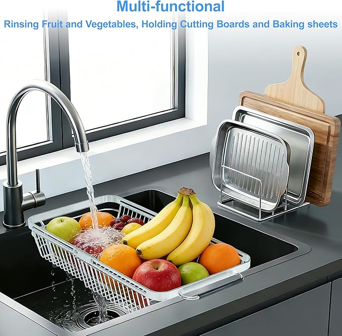 Dish Drying Rack Over The Sink, Stainless Steel Dish Racks