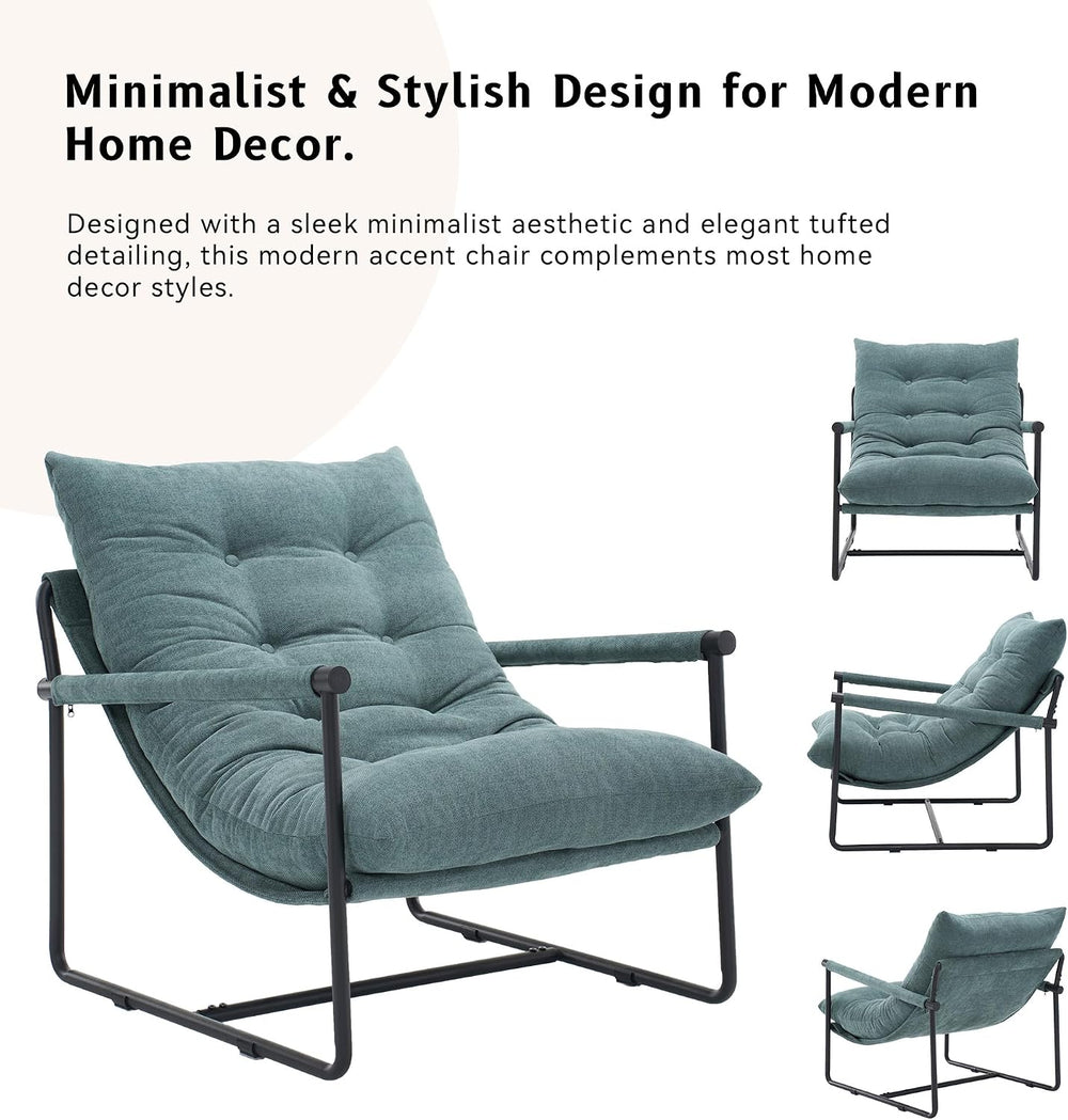 Accent Chair, Comfy Living Room Chair with Soft Cushion, Upholstered Armchair...