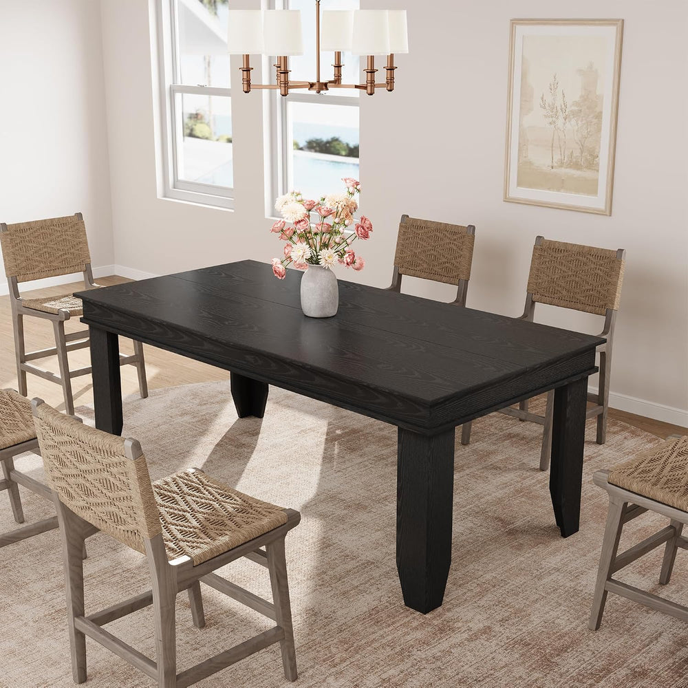GAOMON 71" Long Farmhouse Dining Table for 6-8 People