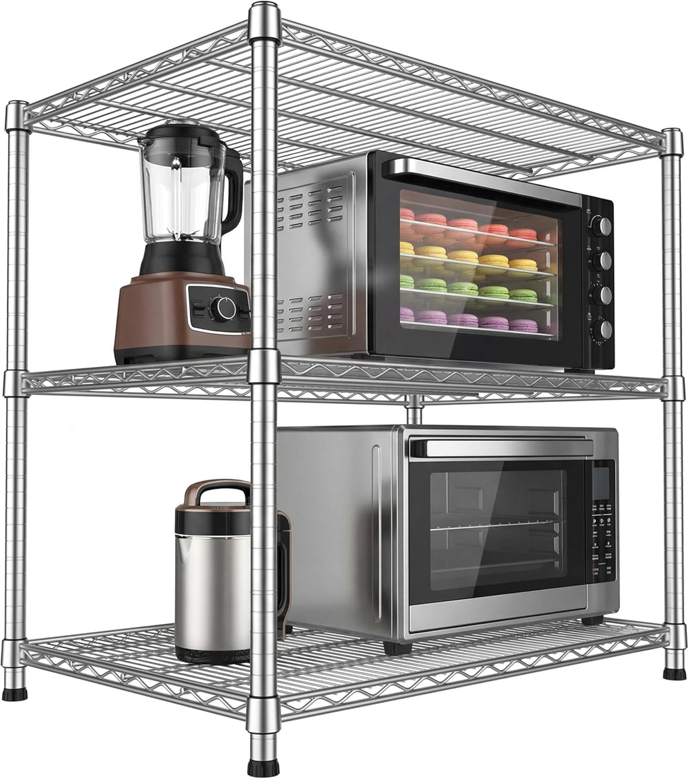 24"Depth Metal Wire Shelving Unit Storage Shelves Adjustable Kitchen she...