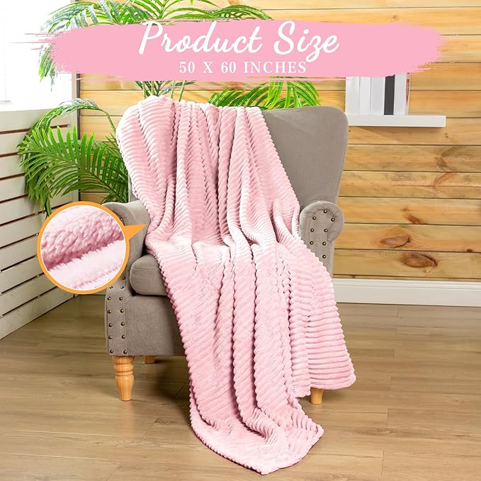 Buryeah 12 Pcs Flannel Throw Blanket Bulk 50 x 60 in Sleepover Blanket Outdoor