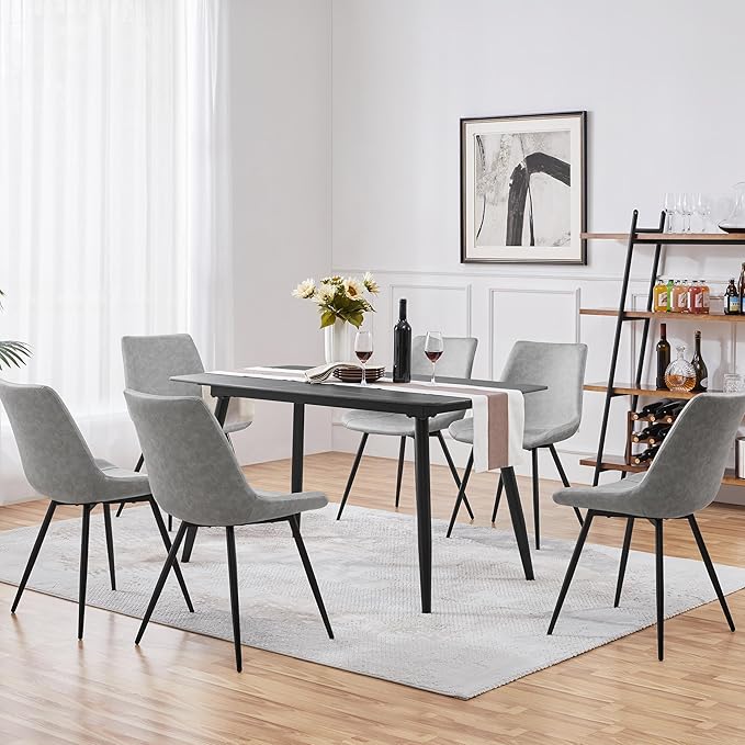 Yaheetech Dining Chairs Set of 2 Modern Upholstered Dining Room Chairs with F...