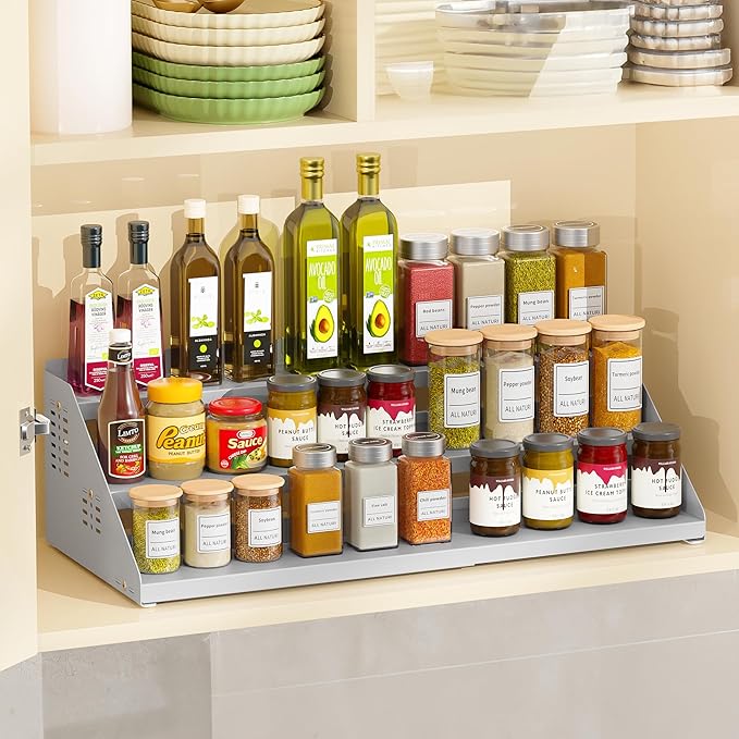 BOIVSHI Spice Rack Organizer, Metal Spice Rack Organizer