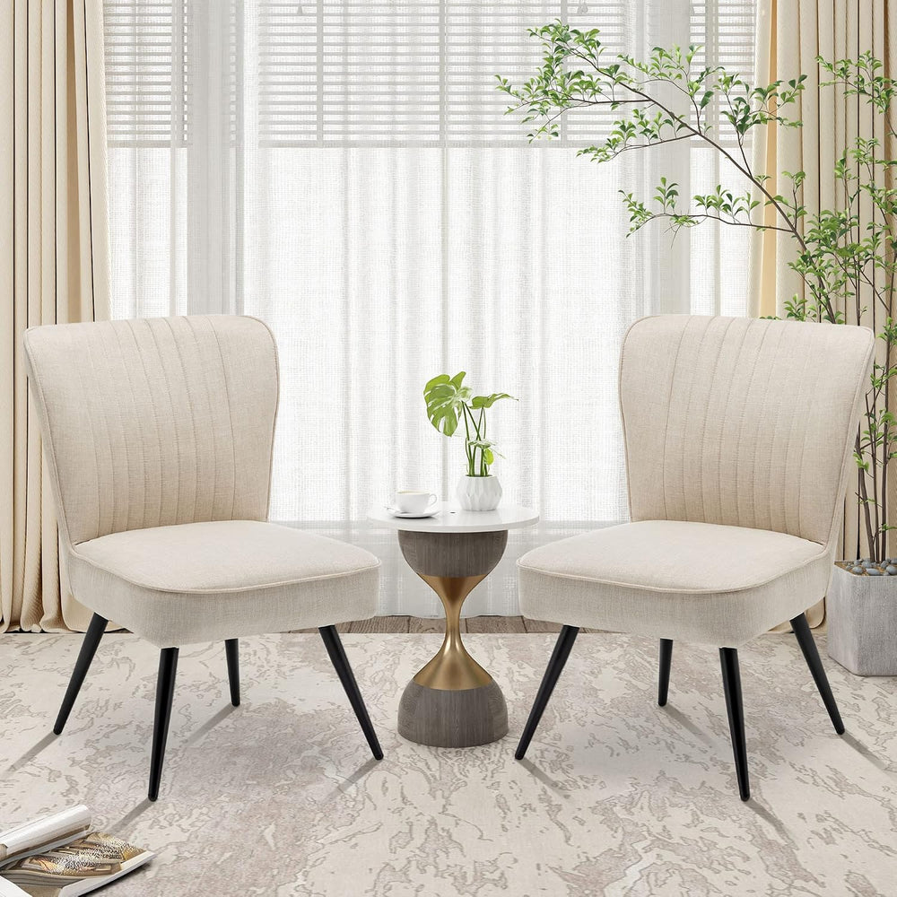Alunaune Accent Chair Set of 2 Upholstered Living Room Chairs Modern Bedroom ...