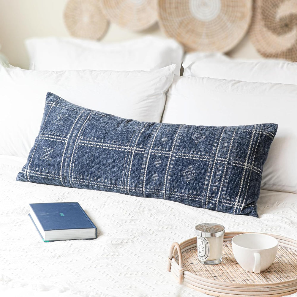 BlissBlush Decorative Lumbar Pillow Cover 14x36, Long Decorative Throw Pillow...