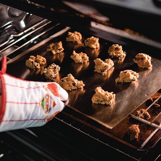Baker's Secret 2pcs Large Flat Cookie Sheet 18" x 14" Aluminum ...
