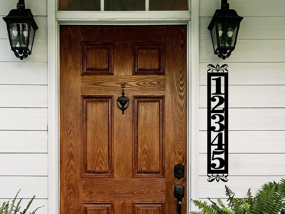 Custom Vertical House Numbers for Outside, Personalized Vertical Address Numb...