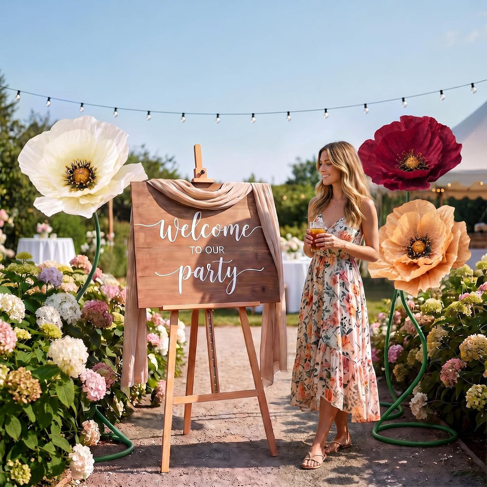 3 PCS 5ft Giant Artificial Flower for Wedding & Birthday Party