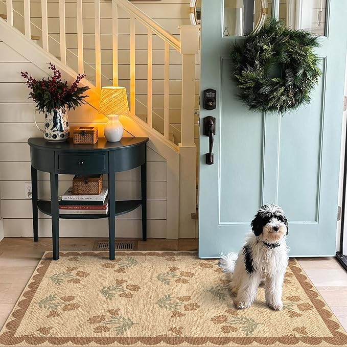 3x5 Floral Entry Rug