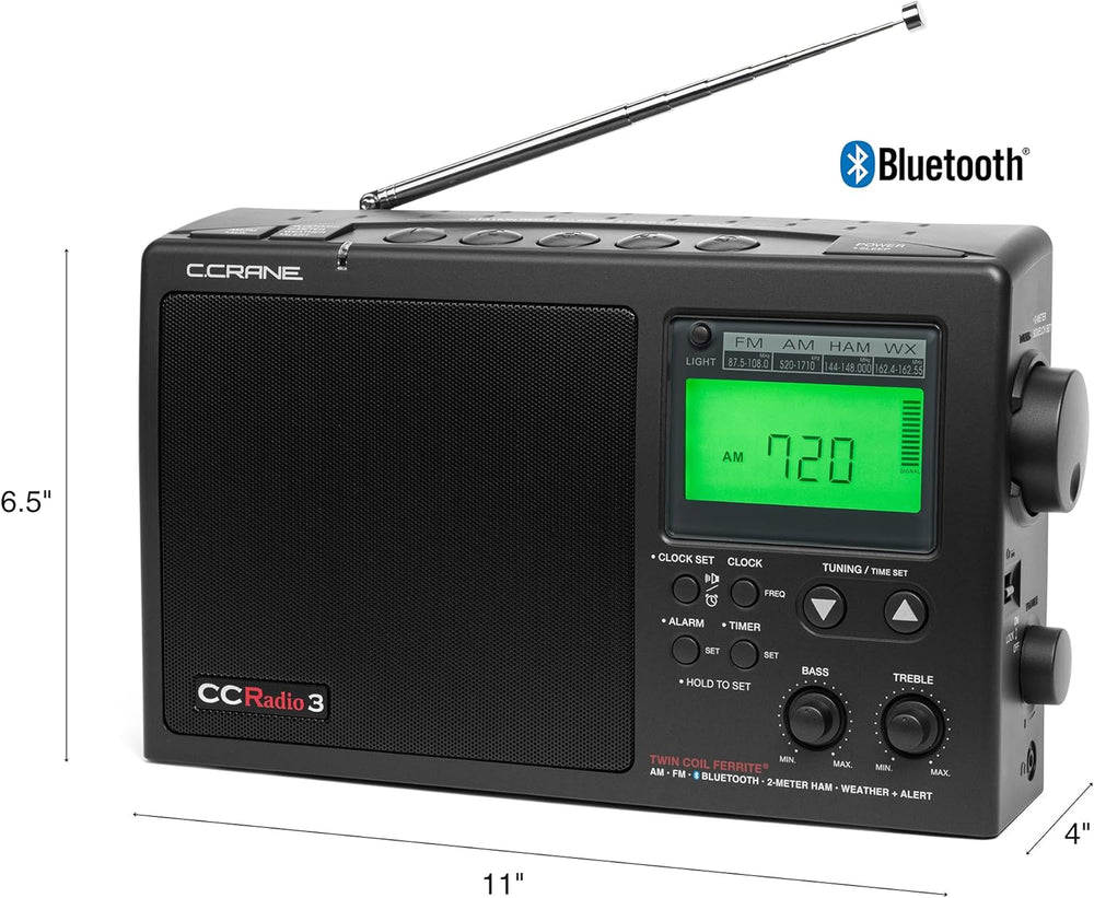 C. Crane CCRadio 3 Long Range Reception AM, FM, NOAA Weather Plus Alert and 2...