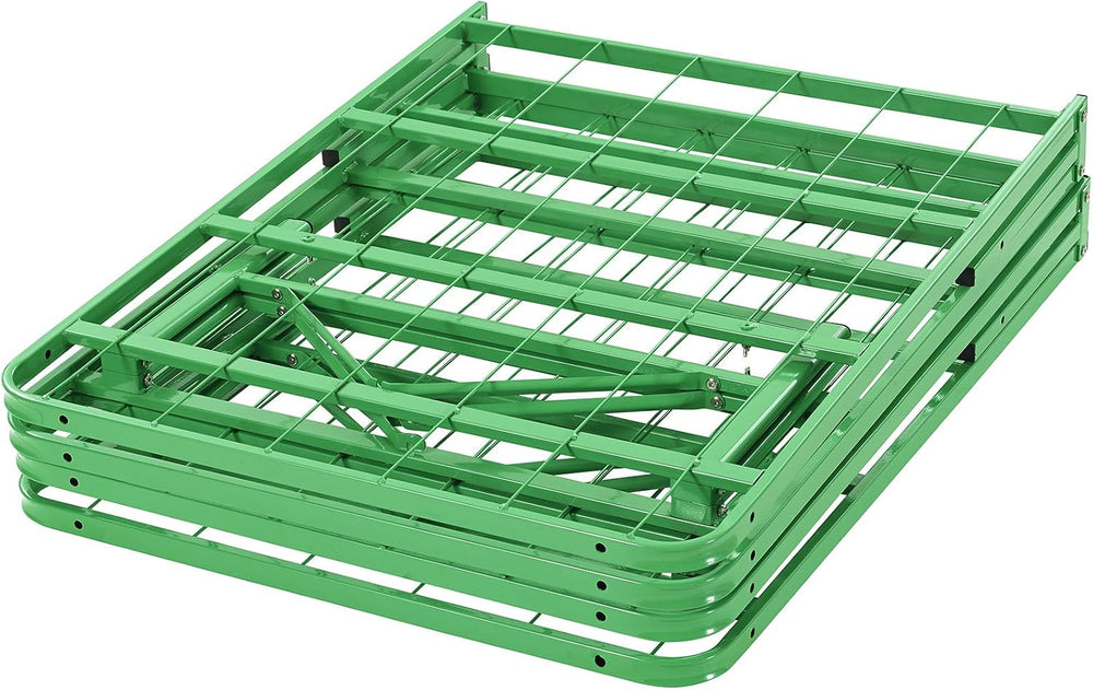 Modway Horizon Queen Bed Frame In Green - Replaces Box Spring - Folding Metal...