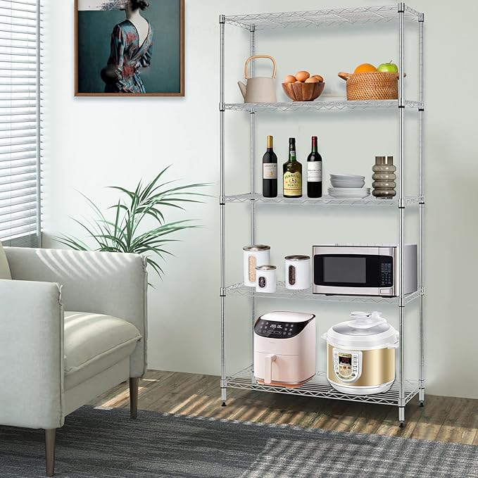 BestOffice | 5-Tier Wire Storage Shelves