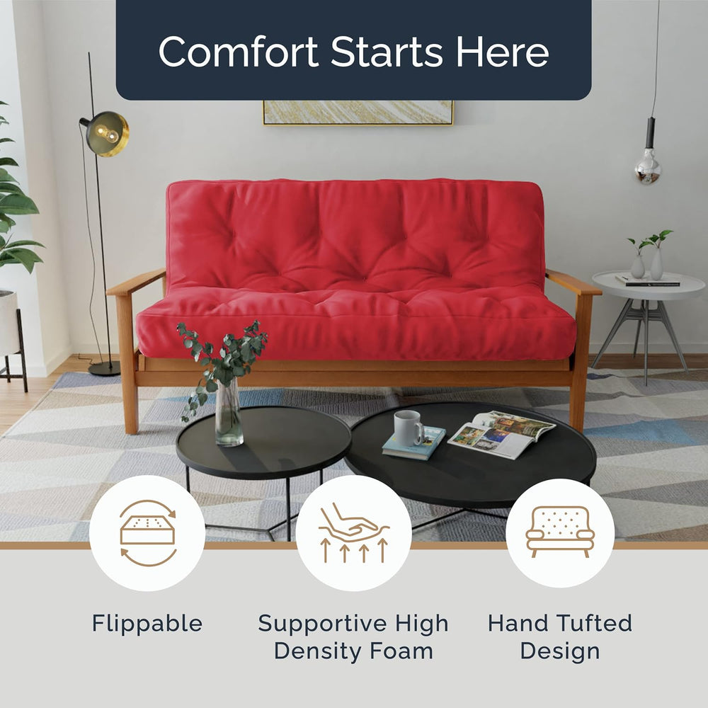 Loosh Home | 10" Full Size Futon Sofa Bed Memory Foam Mattress - USA Mad...