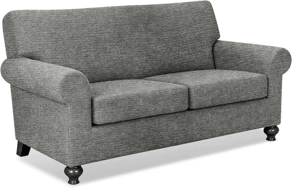 URBANLIFE 3-Piece Stretch Sofa Covers for 2 Cushion Couch, Light Gray