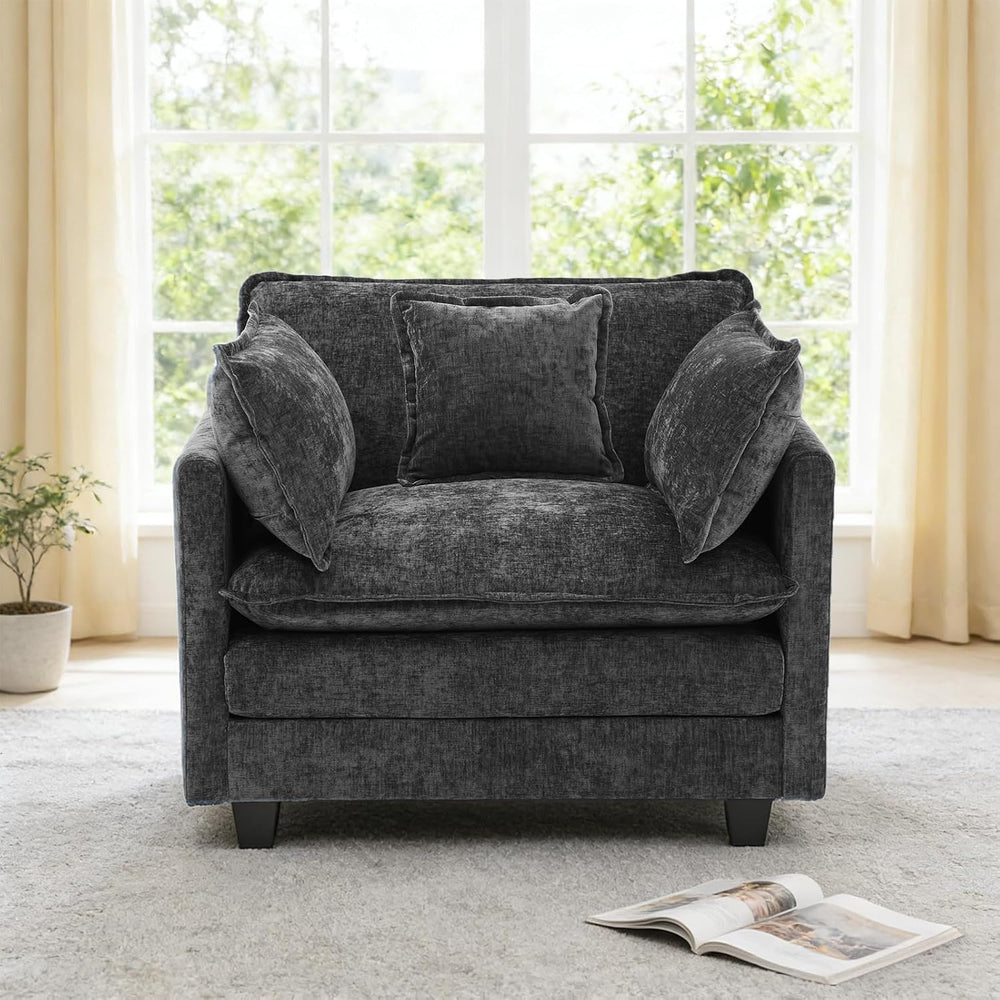 Redlife 42.5" Single Sofa Chair, Chenille Upholstered Accent Chair