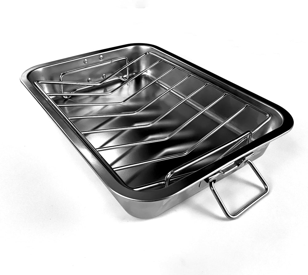 16" Premium Stainless Steel Roaster Pan Set