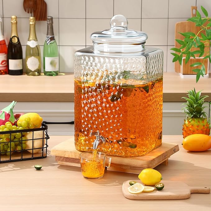 Honeydak 4.6 Gallon Glass Beverage Dispenser