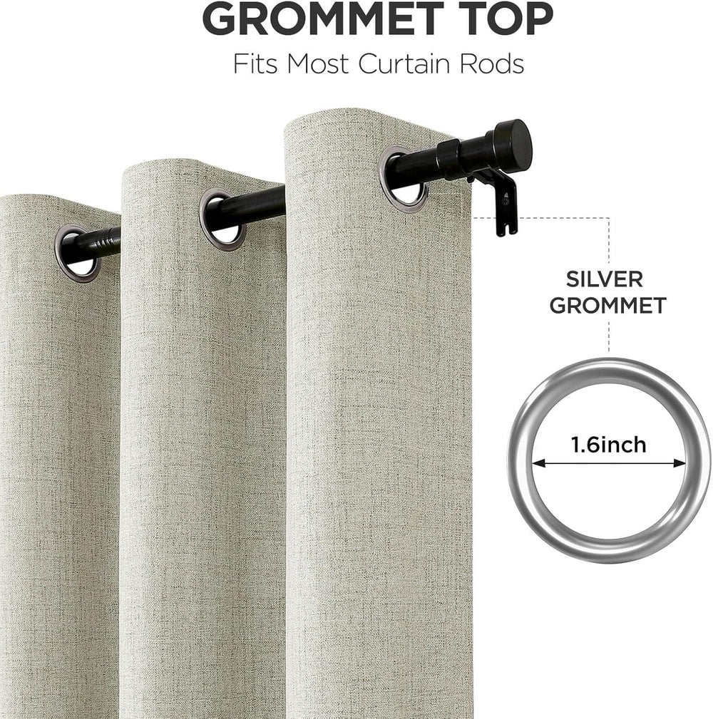 Joydeco Blackout Curtains 96 Inches Long 2 Panels Burg, Room Darkening Curtai...