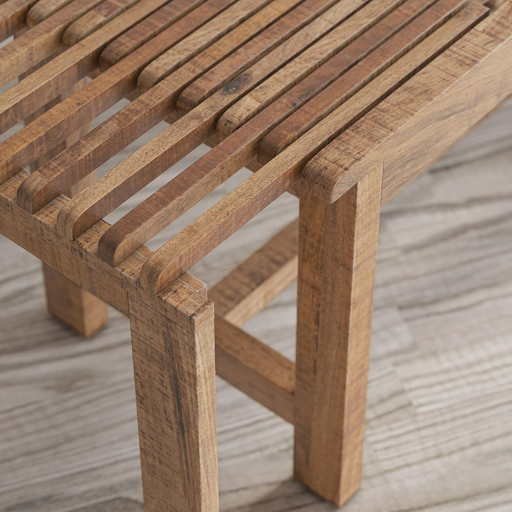 Jofran Bradford Extendable Solid Wood Hallway Bench, Buff