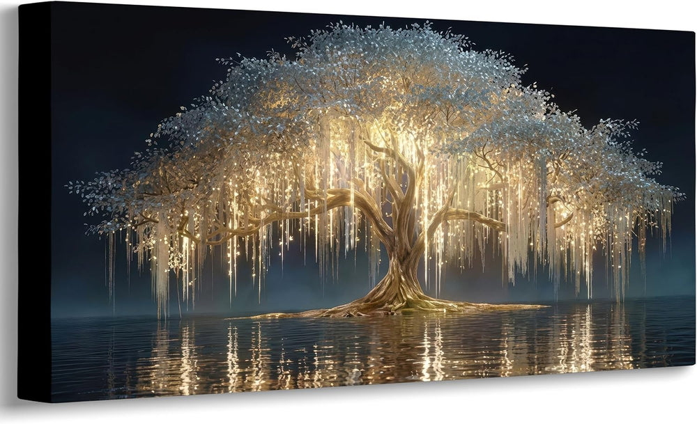 MBFKVFE Large Tree of Life Canvas Wall Art, 20x40 Inch