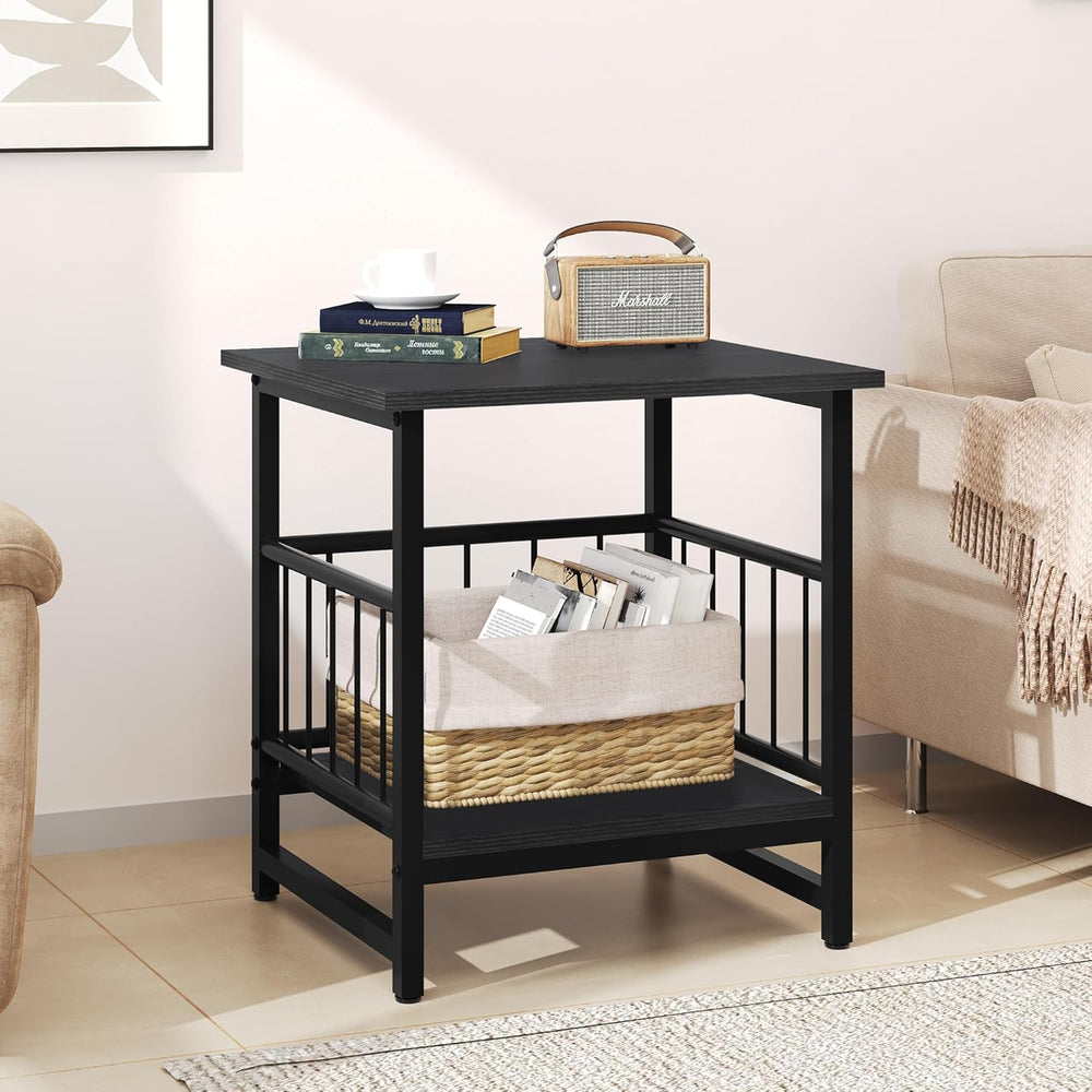 EazeHome 18" Square End Table, Modern Nightstand Side Table, Nightstand ...