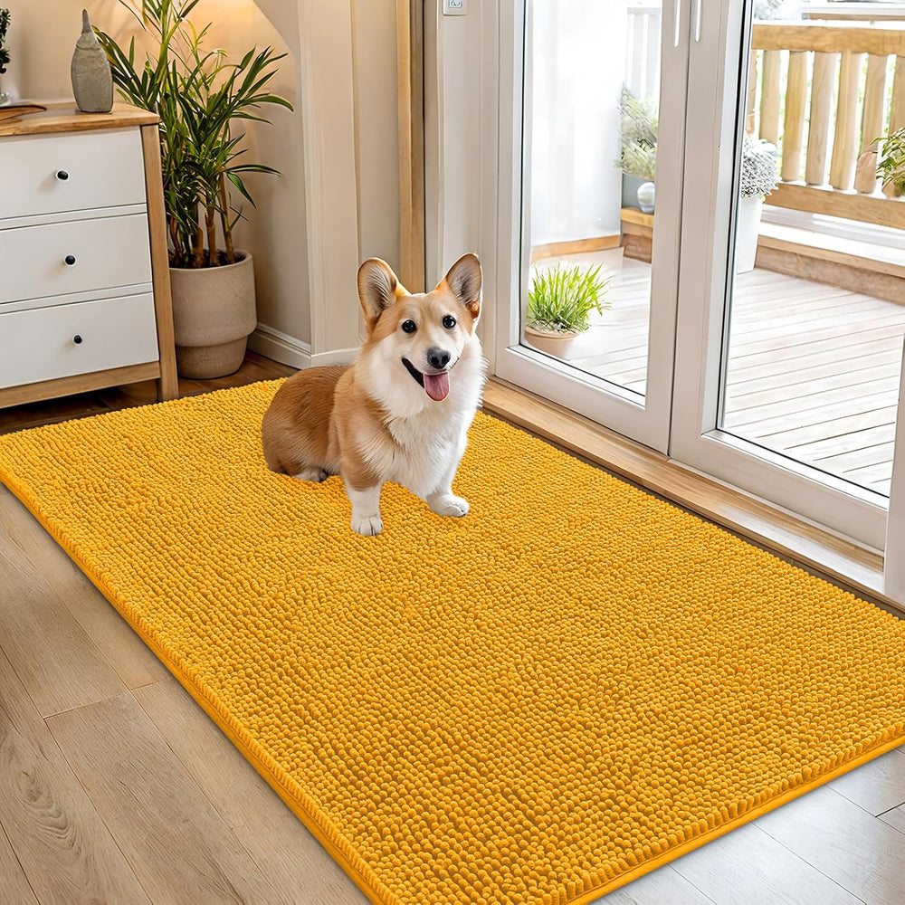 OLANLY Dog Door Mat for Muddy Paws 54x32, Absorbs Moisture and Dirt, Absorbent