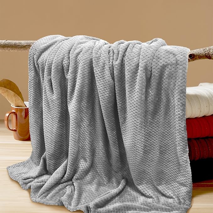 4 Pack Fleece Throw Blankets 50x60 Inches