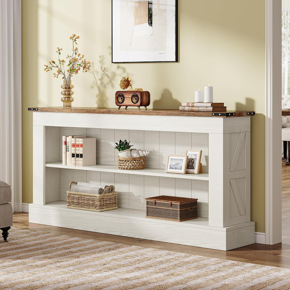 Tribesigns 63" Console Table, 3-Tier Entryway Table with Storage Shelves...