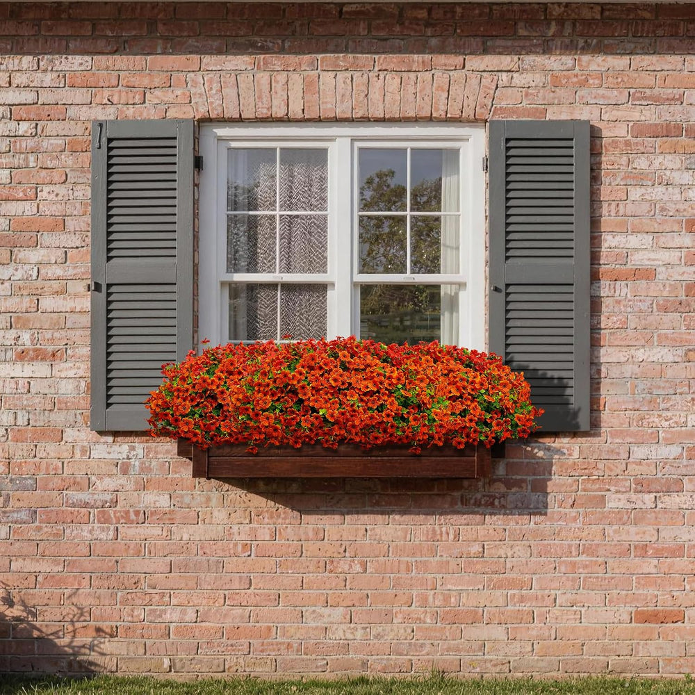 Artificial Fall Mums Outdoor Flowers, UV Resistant Faux Autumn Daisy Plants, ...