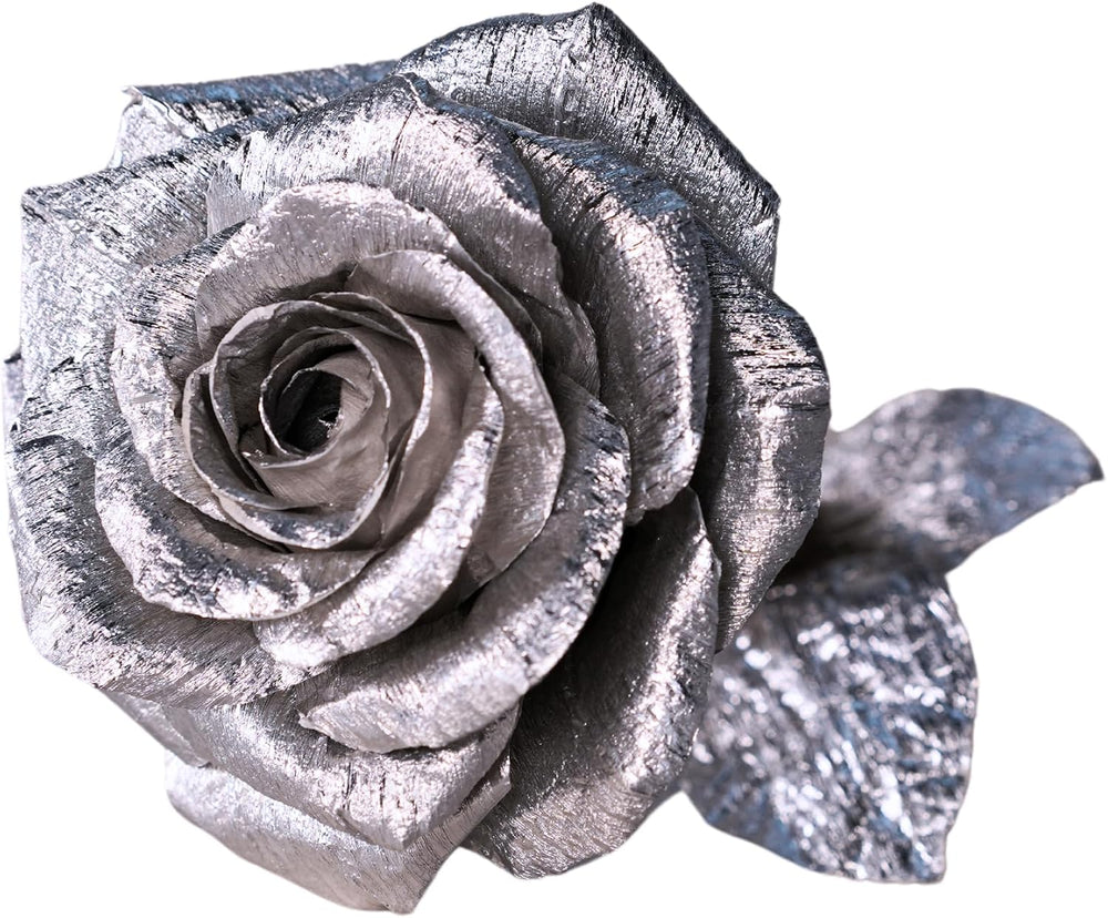 Camellia Bees 10th for Her Him - Handmade Aluminum Paper Rose, Tin Anniversar...