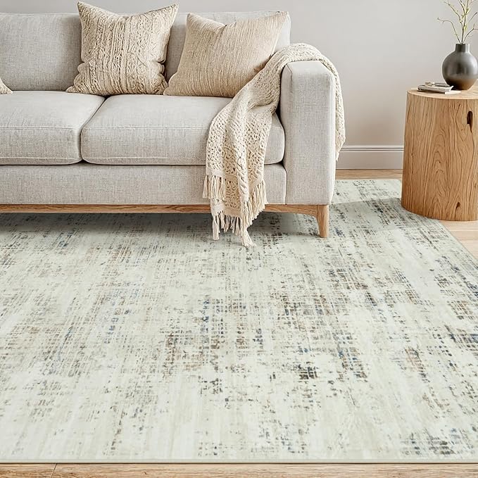 10x12 Area Rugs for Living Room Washable Rug: Anti-Skid Abstract Modern Living