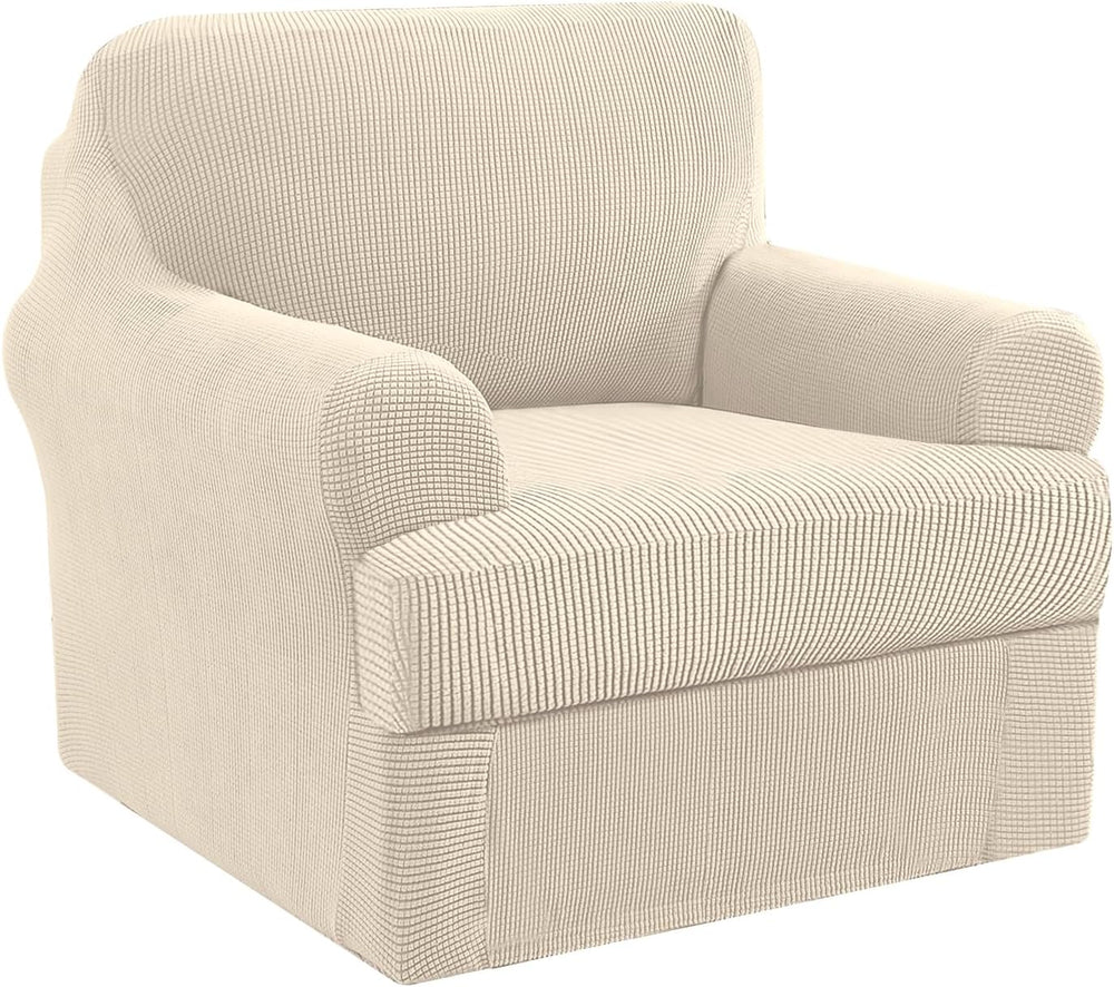 H.VERSAILTEX Stretch Armchair Cover 2 Piece Chair Covers for Living Room Furn...