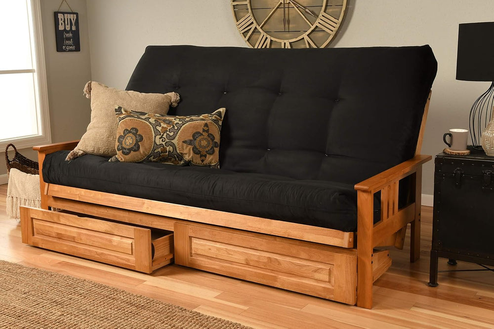 Kodiak Furniture Monterey Queen-size Futon, Storage Drawers, Butternut Finish...