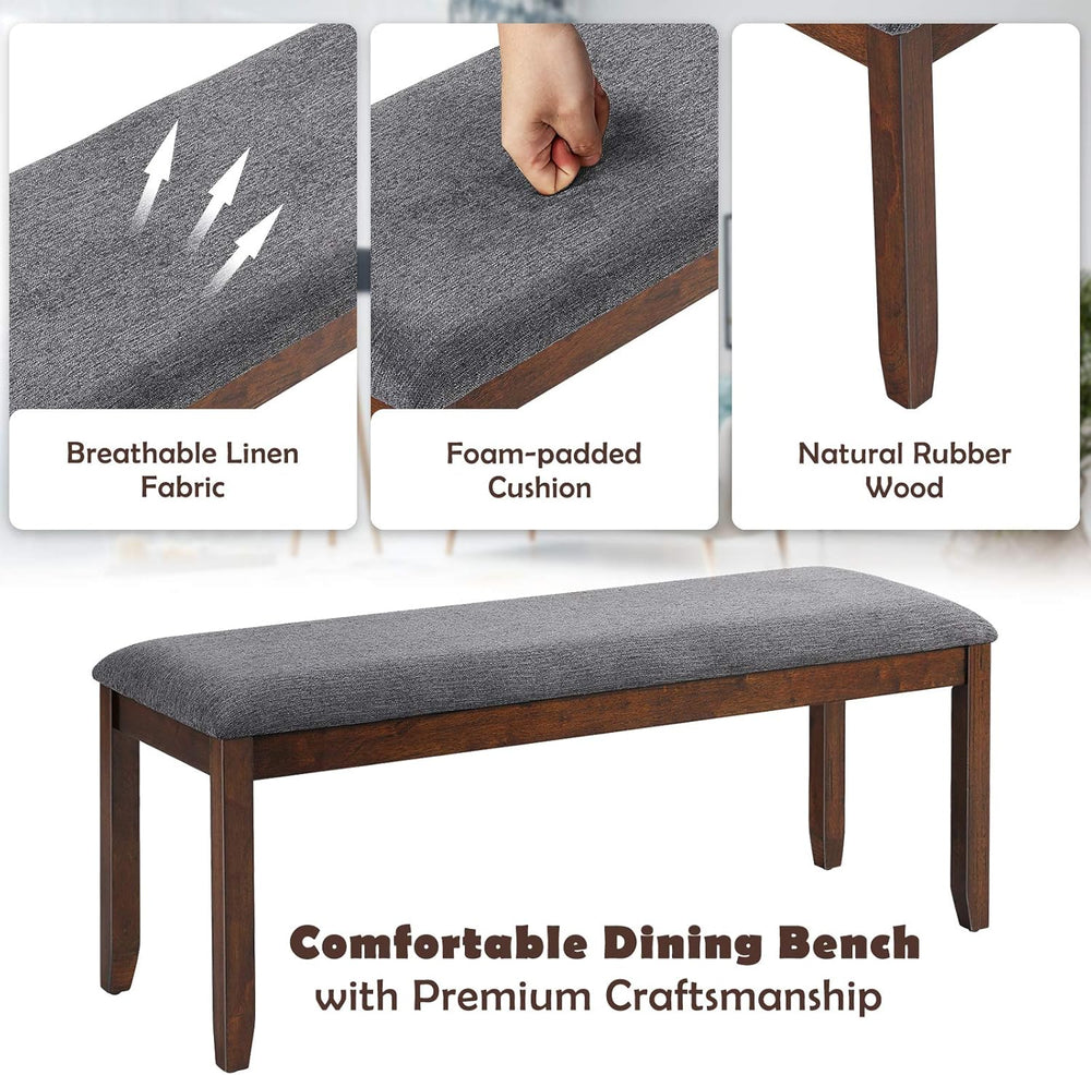 Giantex Dining Room Bench with Upholstered Padded Seat, 660lbs Capacity, 47.5...