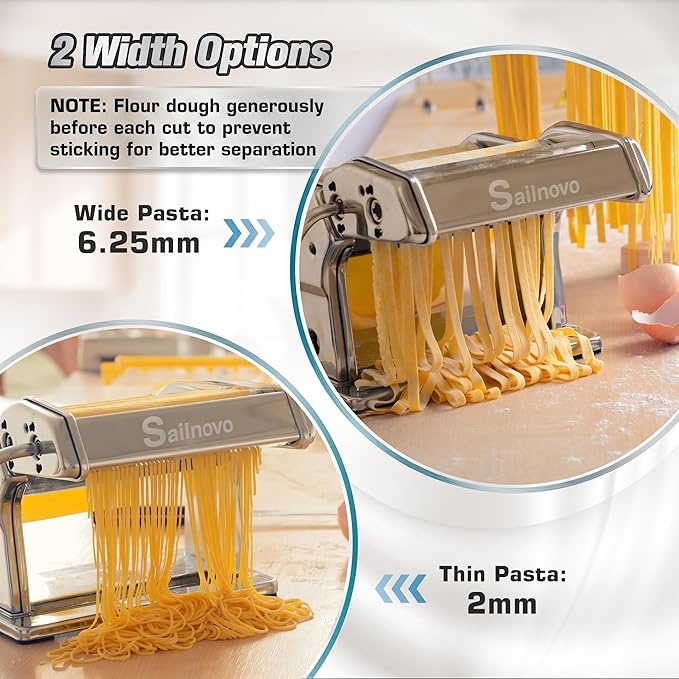 Sailnovo 3 in 1 Pasta Maker Machine