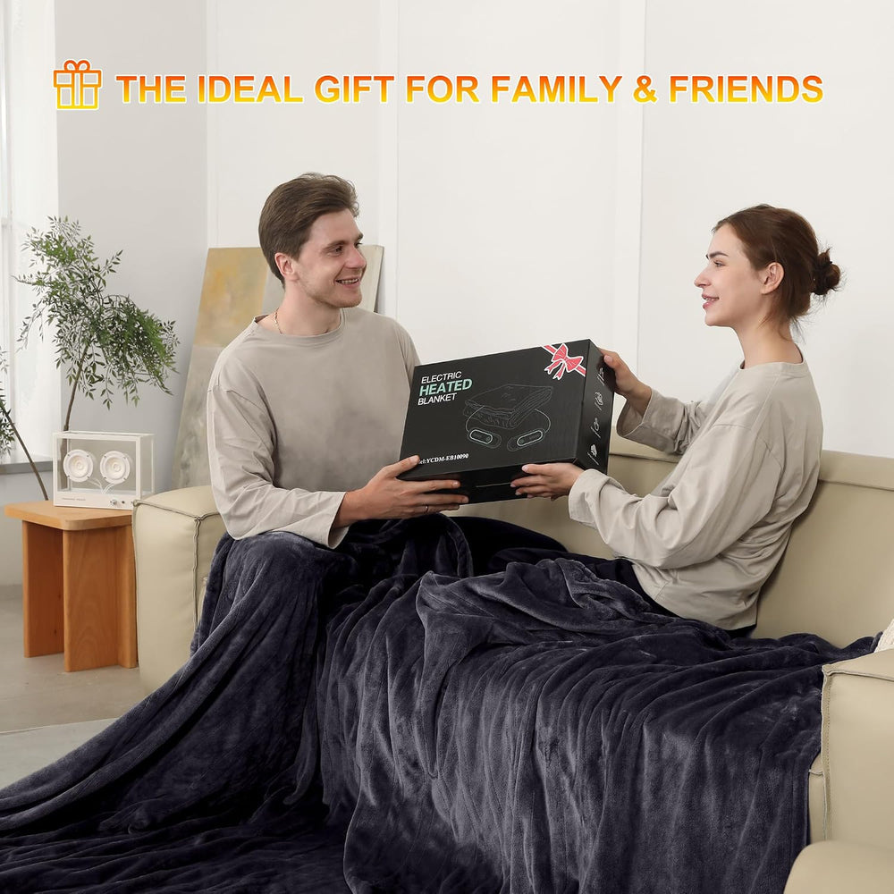 COZYTY Electric Blanket Queen Size, Super Soft Cozy Upgraded Flannel Heated B...
